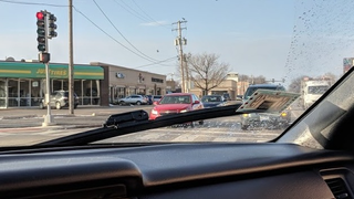 If you look through my city sticker, you can make out the front bumper of the later Buick variant.